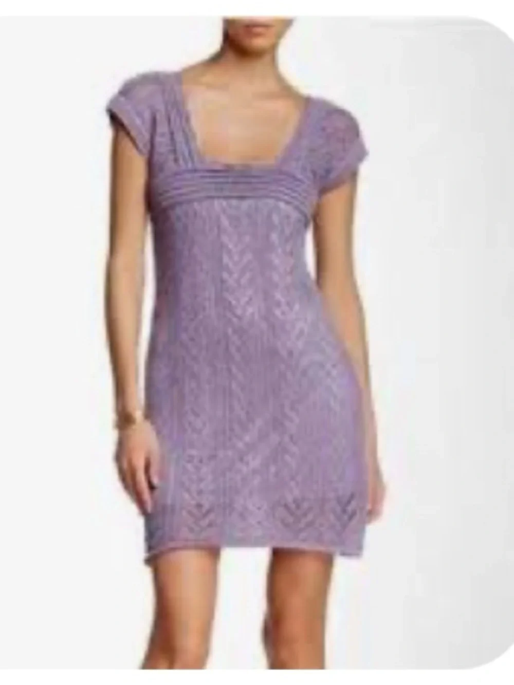 Vertigo Paris Cream Knit Mini Dress